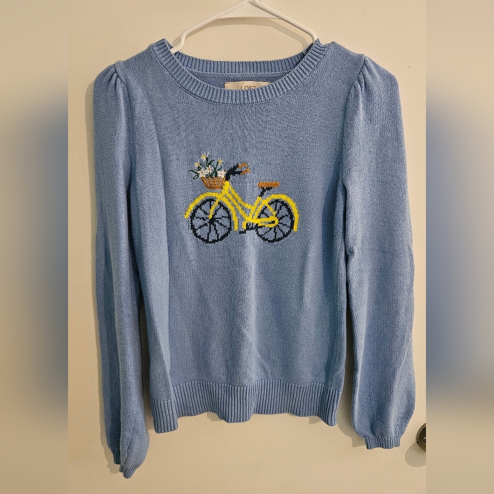 LOFT Light Blue Knit Sweater